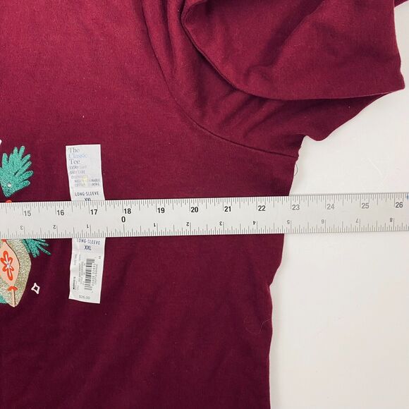 NWT Croft &‎ Barrow Classic Tee Long Sleeve Crew Neck Holiday Plus Size XXL - Picture 5 of 9